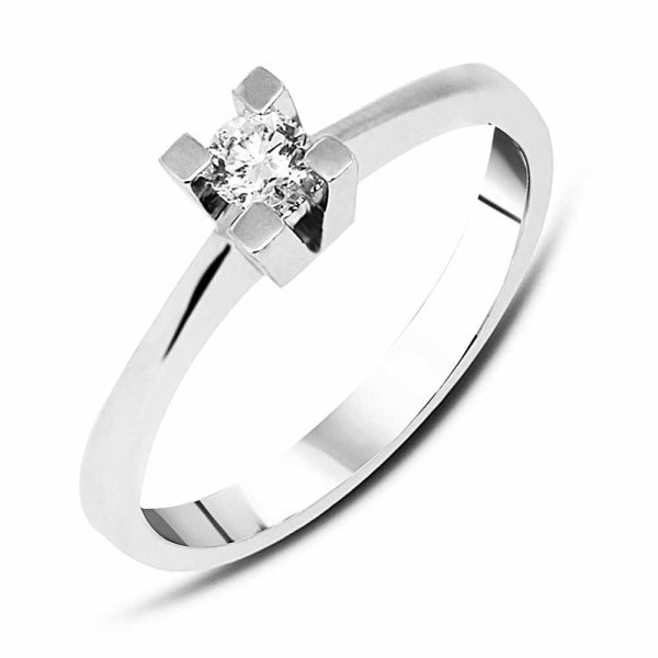 0,08 Karat Tektaş Pırlanta Yüzük G-VS